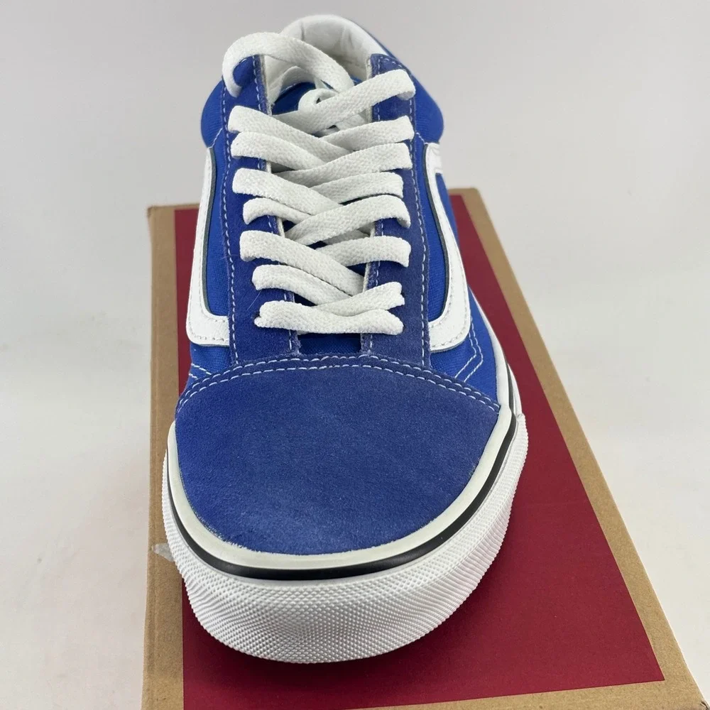 Vans Old Skool Sneakers Unisex Men 8 Women 9.5 Dazzling Blu Blue Suede Canvas